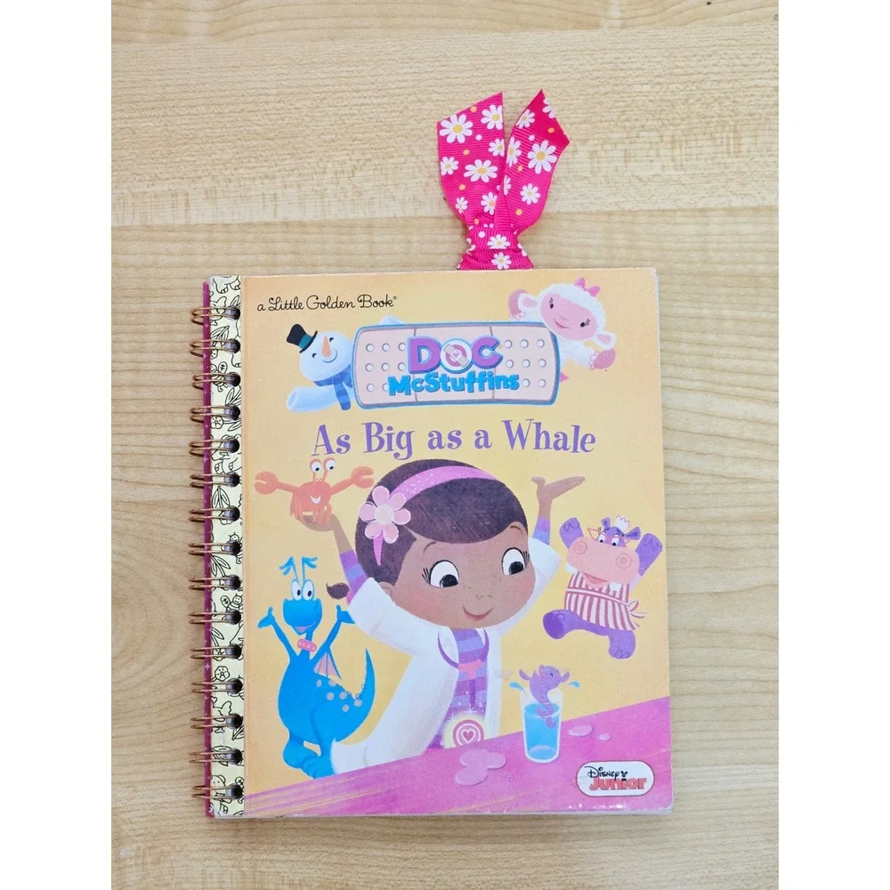 'Doc McStuffins' Little Golden Book Upcycled Journal- 70+ Pages- Handmade